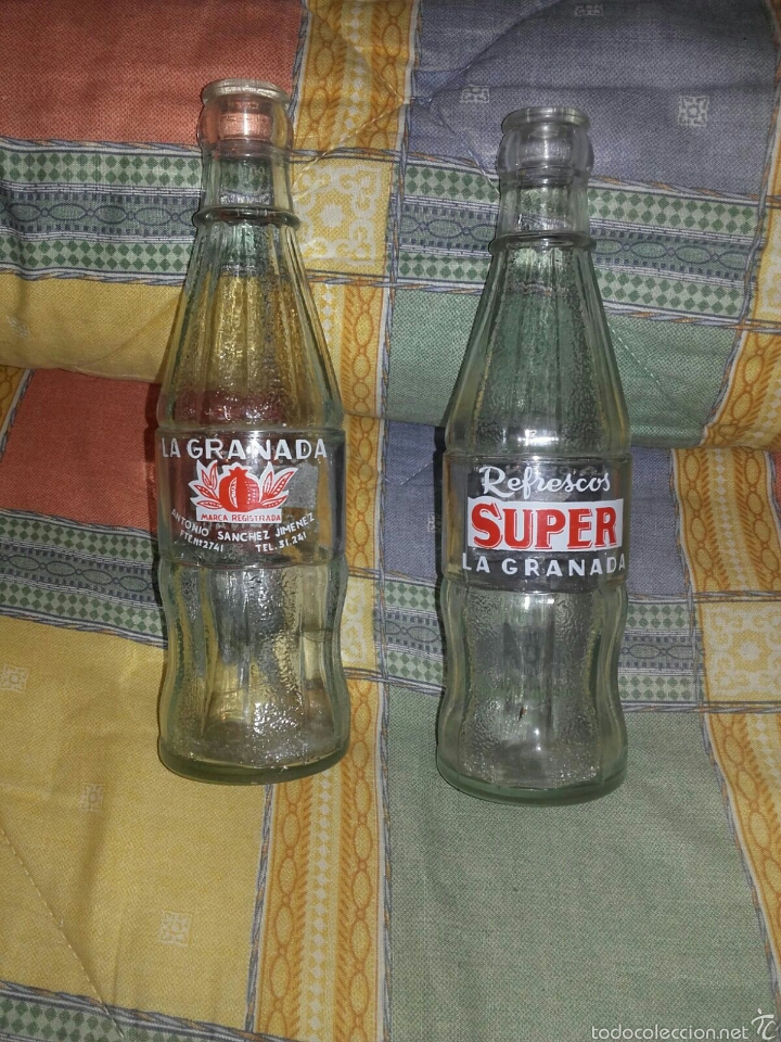 Botellas antiguas: Botella refresco super la granada fte 2741 de bodegas espadafor. - Foto 1