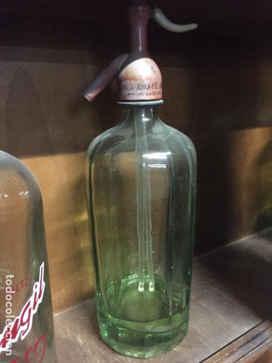 Botellas antiguas: Sif&oacute;n viuda de Jose Junca - Foto 1