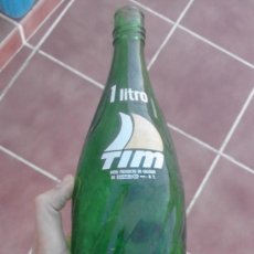 Botellas antiguas: ANTIGUA BOTELLA DE REFRESCO TIM 1 LITRO FABRICADO POR PEPSI COLA AHEMON CANARIAS LAS PALMAS