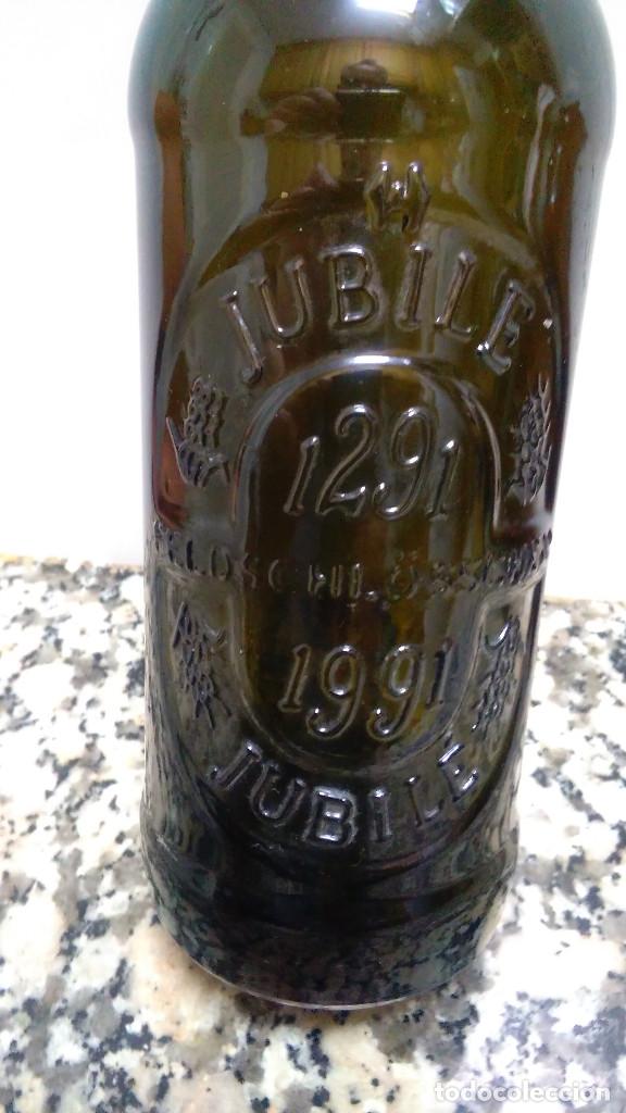 Botellas antiguas: BOTELLA  JUBILE. 1291 - 1991 RELIVE - Foto 2