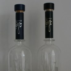 Botellas antiguas: ESPECTACULAR PAREJA BOTELLAS CRISTAL TEQUILA LEYENDA DEL MILAGRO MEXICO EDICION LIMITADA NUMERADA . Lote 132289741