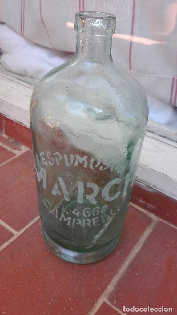 Botellas antiguas: BOTELLA DE SIF&Oacute;N ESPUMOSOS MARCH - Foto 1