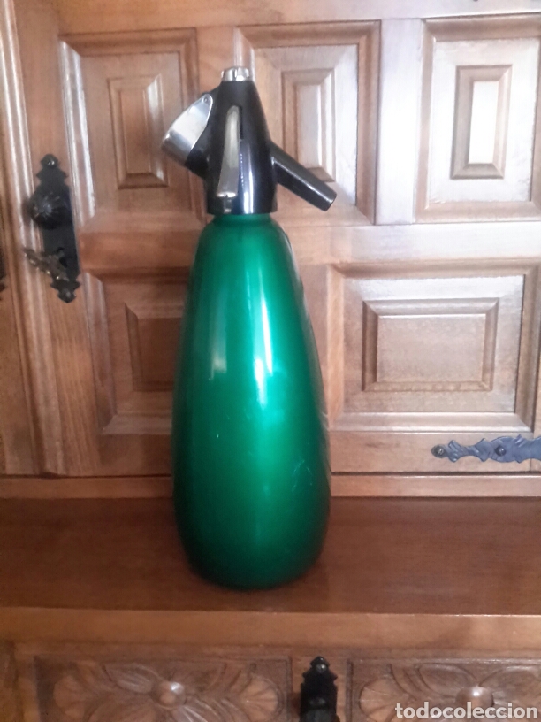 Botellas antiguas: Sifon de aluminio  ingl&eacute;s - Foto 1
