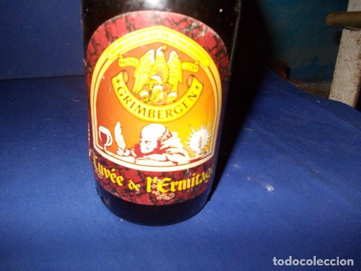 Botellas antiguas: botellin d ecerveza de belgica - Foto 3