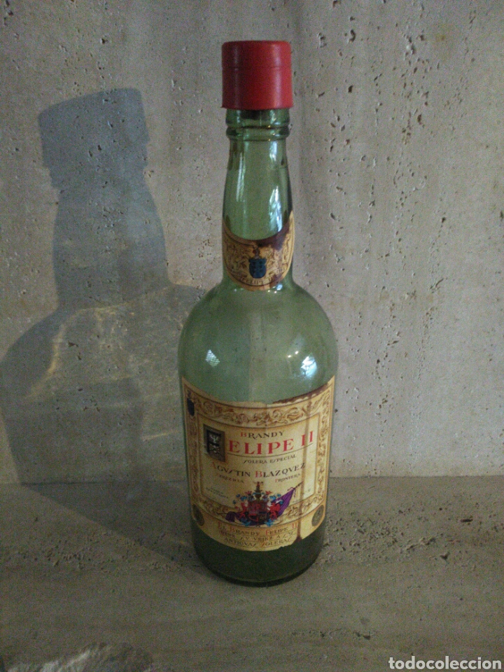 Botellas antiguas: Botella botellon brandy FELIPE II - Foto 1