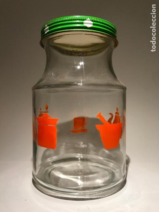 Botellas antiguas: ANTIGUO TARRO SERIGRAFIADO - Foto 2