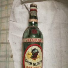 Botellas antiguas: BOTELLA VACIA DE RON NEGRITA RHUM BARDINET BORDEAUX CON TAPON PRECINTO ROJO 80 CENTIMOS 