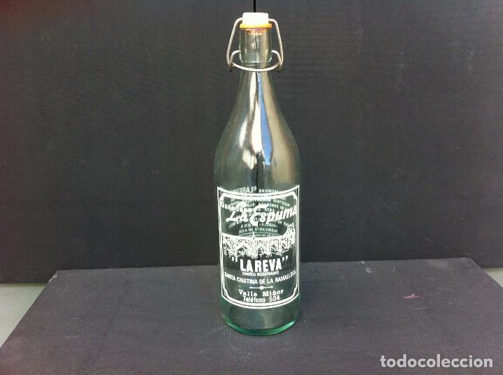 Botellas antiguas: BOTELLA DE GASEOSA (LA ESPUMA) LAREVA - Foto 1