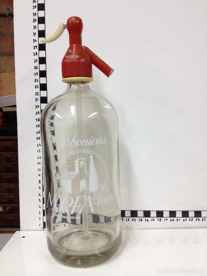 Botellas antiguas: SIFON MARFA CRISTAL BLANCO - Foto 1