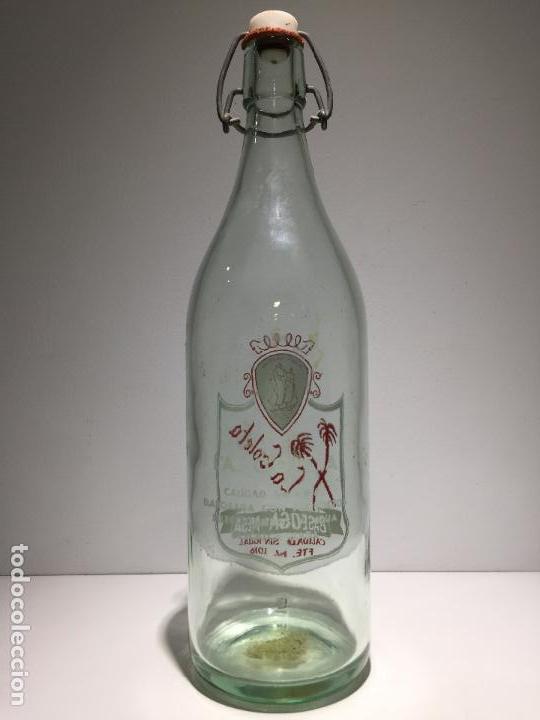 Botellas antiguas: Botella de gaseosa la goleta - Foto 2