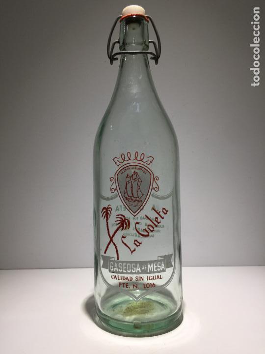 Botellas antiguas: Botella de gaseosa la goleta - Foto 5