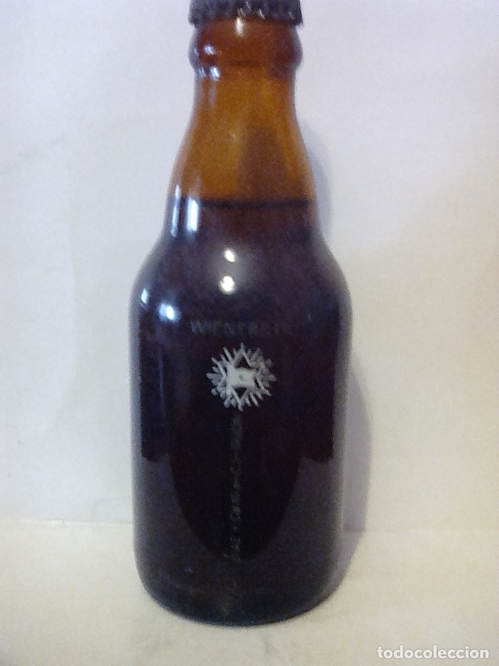 Botellas antiguas: Botella cerveza auseva 1/5 llena - Foto 2