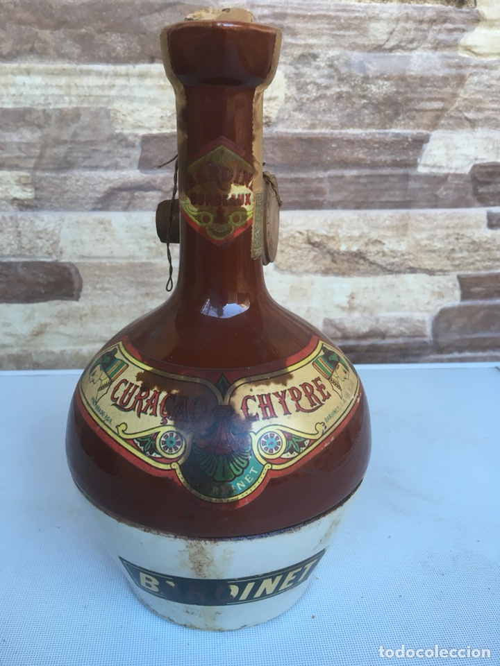 Botellas antiguas: BOTELLA DE LICOR CURAZAO CHIPRE BODEGAS BARDINET - Foto 2