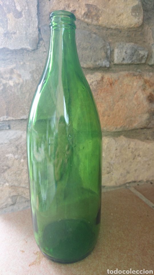 Botellas antiguas: Botella antigua cristal Verde. - Foto 1