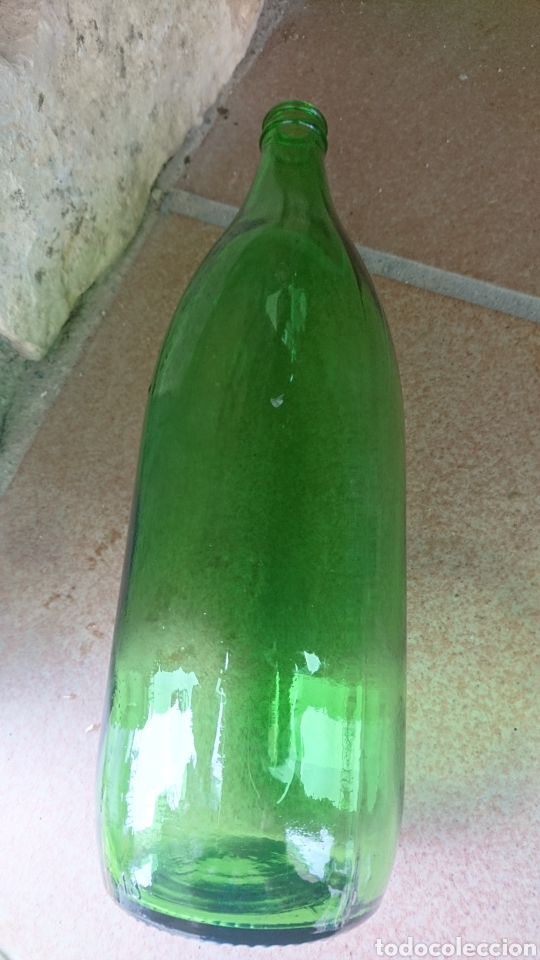 Botellas antiguas: Botella antigua cristal Verde. - Foto 3