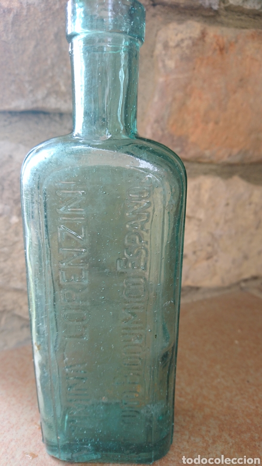 Botellas antiguas: Botella medicamento vitamina lorenzini - Foto 1