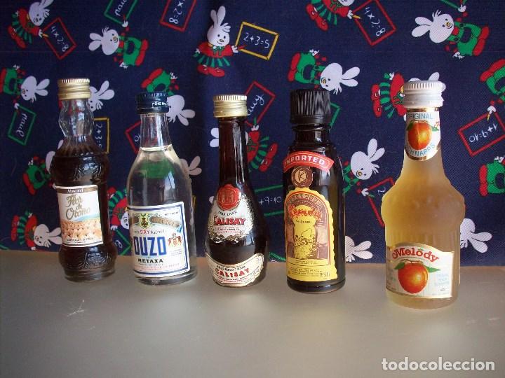 Botellas antiguas: 5 miniaturas de botellas de licor - Foto 3