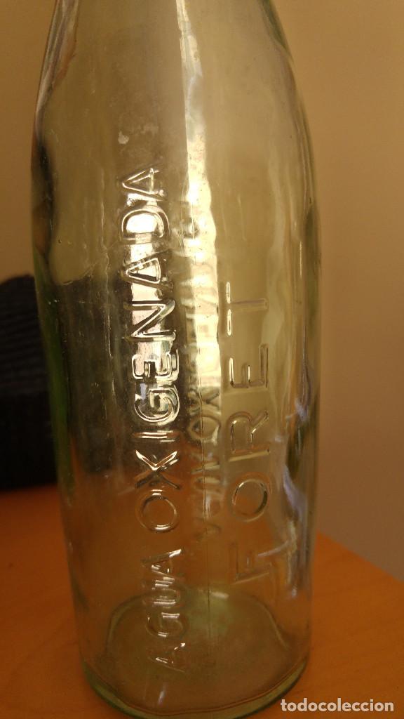 Botellas antiguas: BOTELLA AGUA OXIGENADA FORET. 1 LITRO - Foto 3