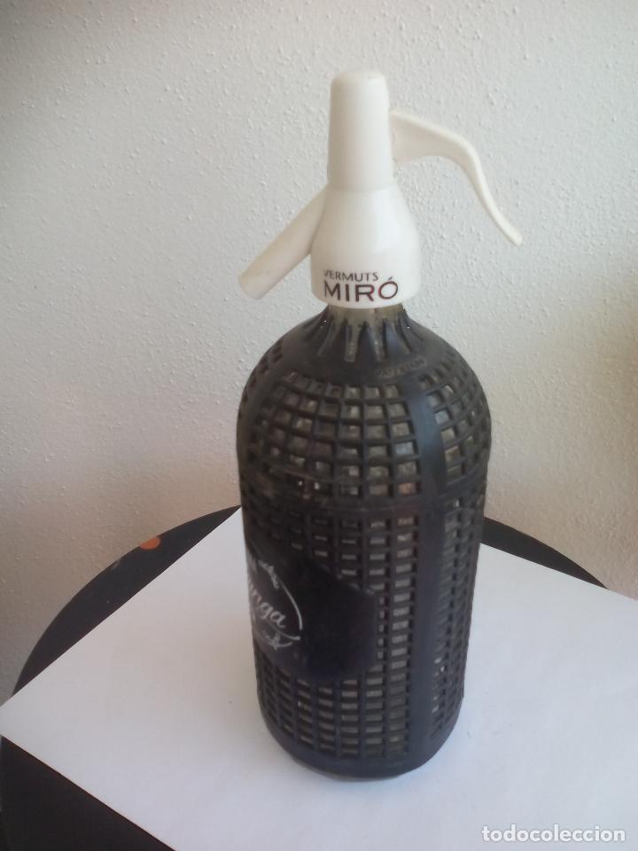 Botellas antiguas: BOTELLA SIF&Oacute;N. TABERNA LA CHUNGA. M&Aacute;LAGA. 30 CM - Foto 6