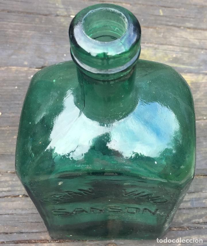 Botellas antiguas: BOTELLA DE CRISTAL  GRAN VINO SANSON - Foto 1