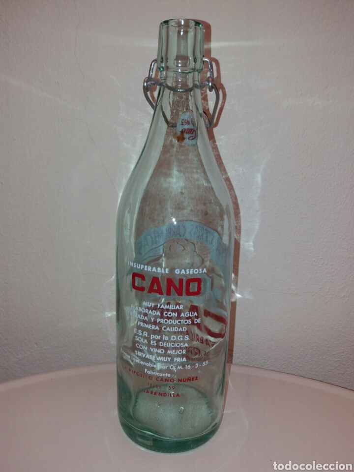 Botellas antiguas: Botella de Gaseosa Cano. - Foto 2