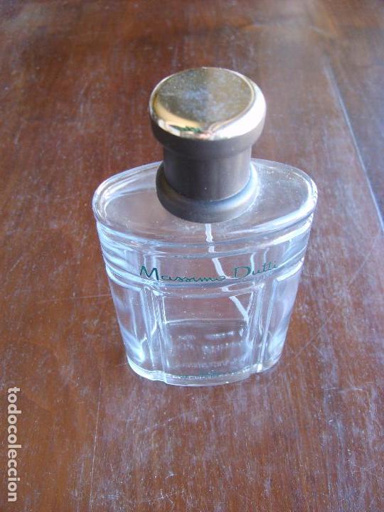 Botellas antiguas: Botella perfume massimo Dutti vac&iacute;a - Foto 1