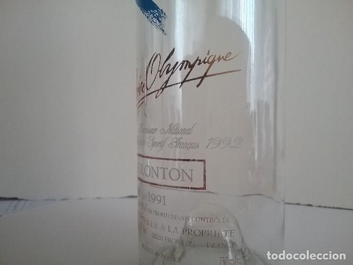 Botellas antiguas: Botella de vino franc&eacute;s Ol&iacute;mpicos 92 - Foto 6