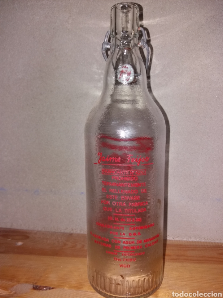 Botellas antiguas: Botella dd gaseosa J.Feijoo. - Foto 2