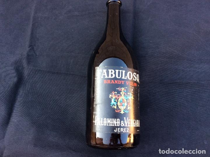 Botellas antiguas: Botella Brandy Palomino y Vergara - Foto 1