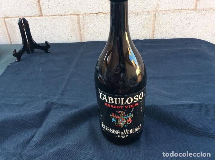 Botellas antiguas: Botella Brandy Palomino y Vergara - Foto 2