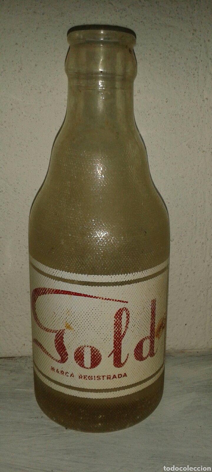Botellas antiguas: BOTELLA REFRESCO GASEOSA GOLD - Foto 1