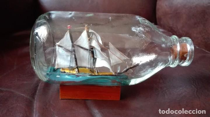 Botellas antiguas: Barco dentro de una botella Mallorca. - Foto 2