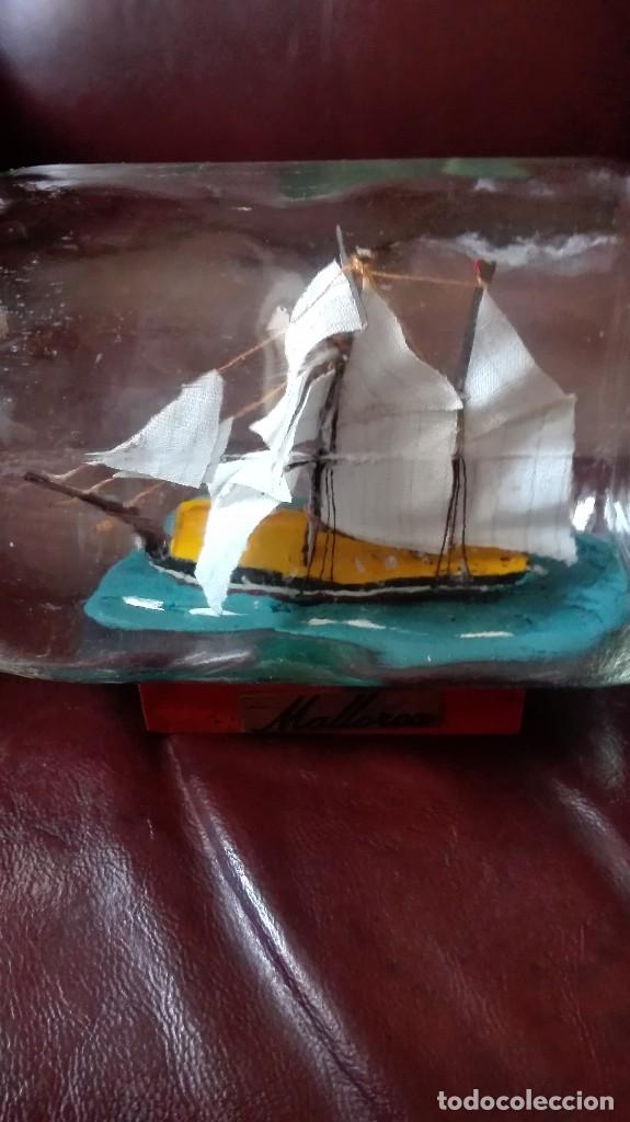Botellas antiguas: Barco dentro de una botella Mallorca. - Foto 7