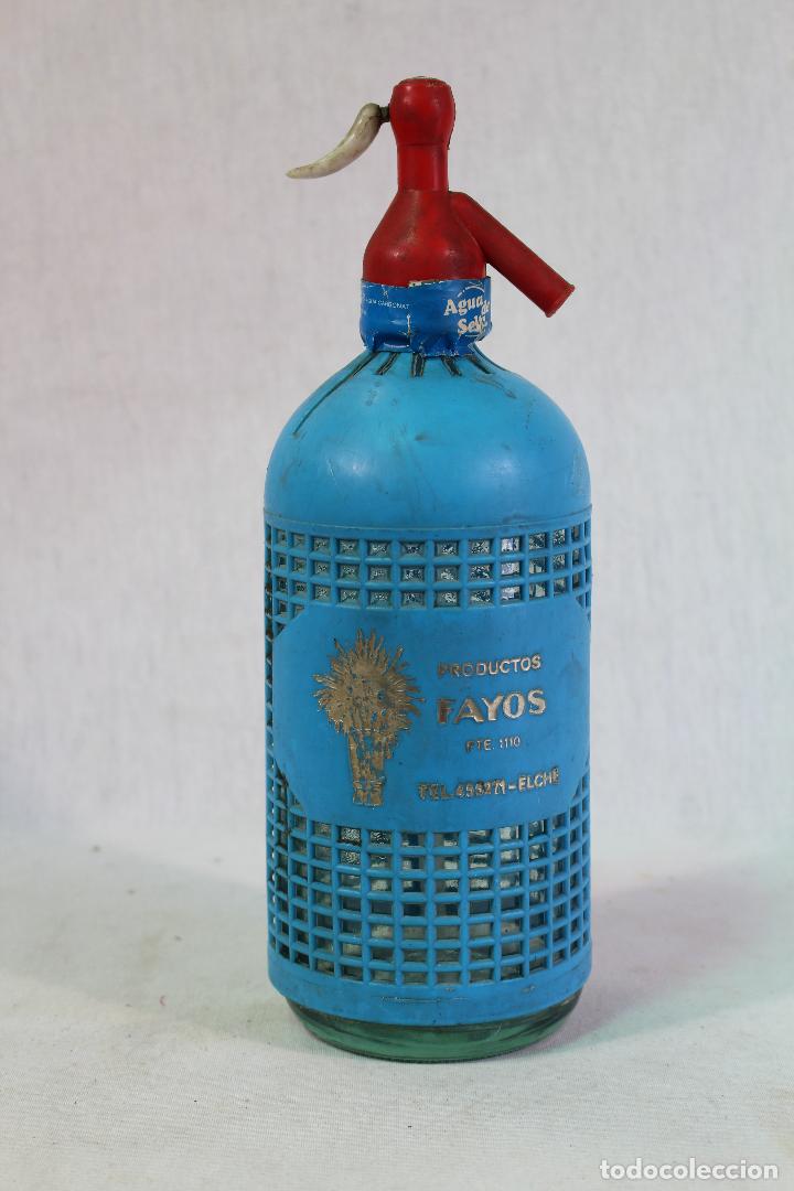 Botellas antiguas: botella sifon fayos - elche - Foto 1