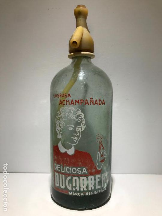 Botellas antiguas: ANTIGUA BOTELLA SIFON DUGARREF , ALGEMESI ( VALENCIA ) - Foto 1