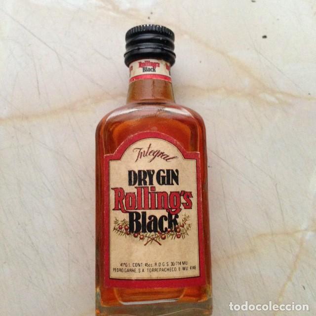 Botellas antiguas: Miniatura Dry Gin Rollings - Foto 2