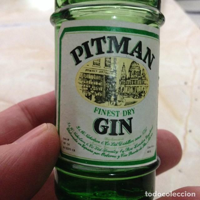 Botellas antiguas: Miniatura Gin Pitman - Foto 1