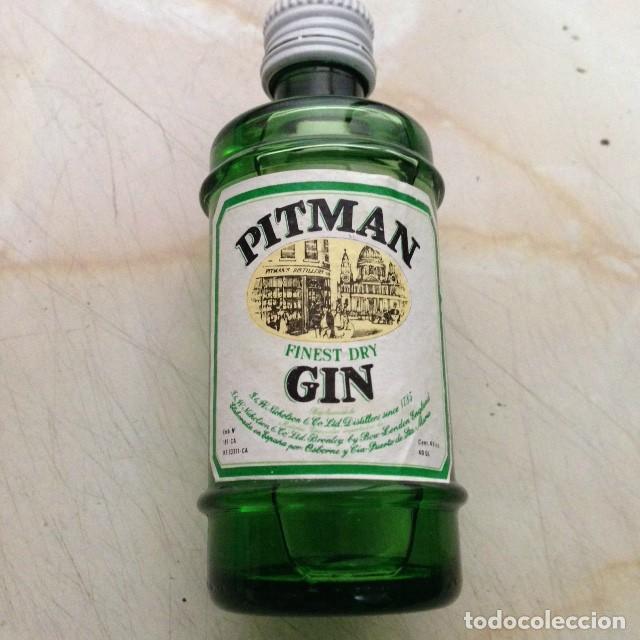 Botellas antiguas: Miniatura Gin Pitman - Foto 2