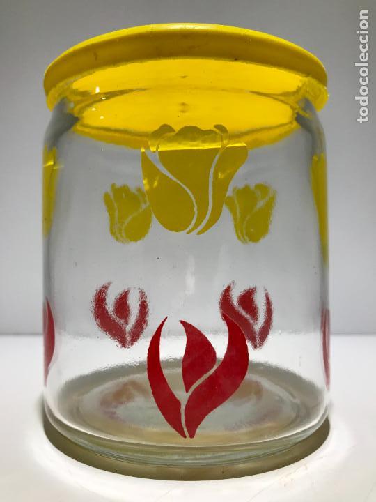 Botellas antiguas: ANTIGUO TARRO SERIGRAFIADO DE LA MARCA SOLIS - Foto 1