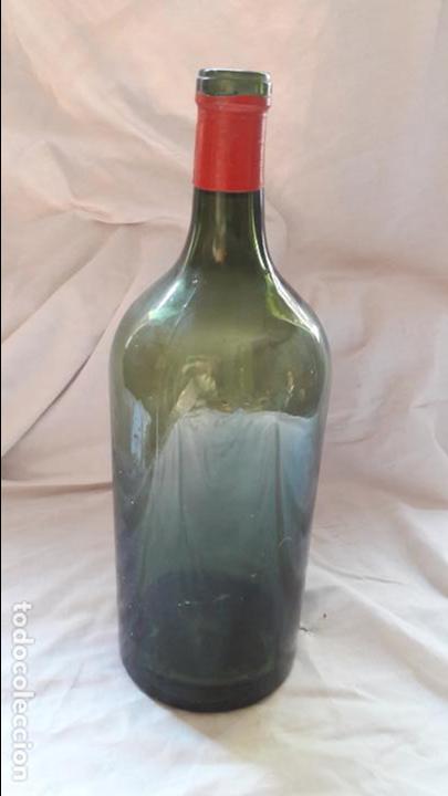 Botellas antiguas: GRAN BOTELLA DE VIDRIO SOPLADO - Foto 1