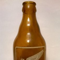 Botellas antiguas: BOTELLA CERVEZA EL GAVILÁN 1/3. Lote 140444914