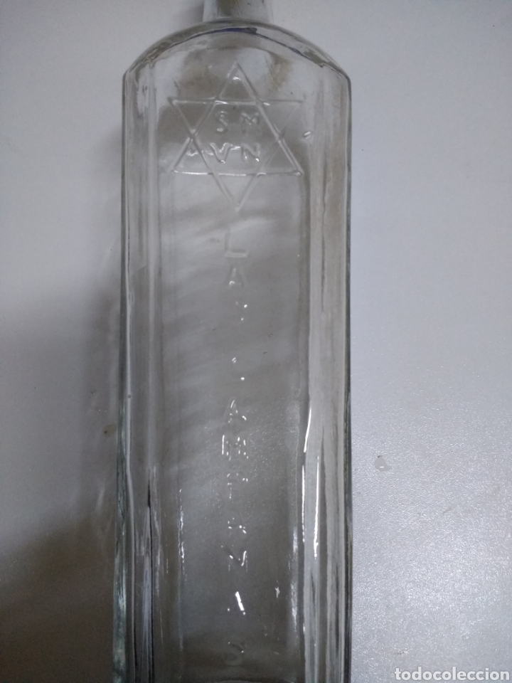Botellas antiguas: Botella anis la campana rara - Foto 2