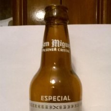 Botellas antiguas: BOTELLA CERVEZA SAN MIGUEL 1/3. Lote 143620254
