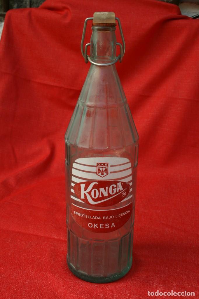 Botellas antiguas: BOTELLA DE GASEOSA. KONGA - Foto 1
