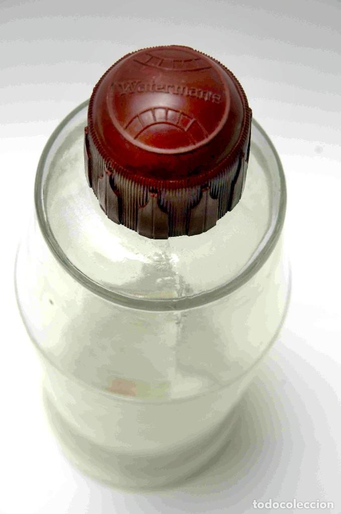 Botellas antiguas: BOTELLA DE TINTA WATERMAN S - Foto 3