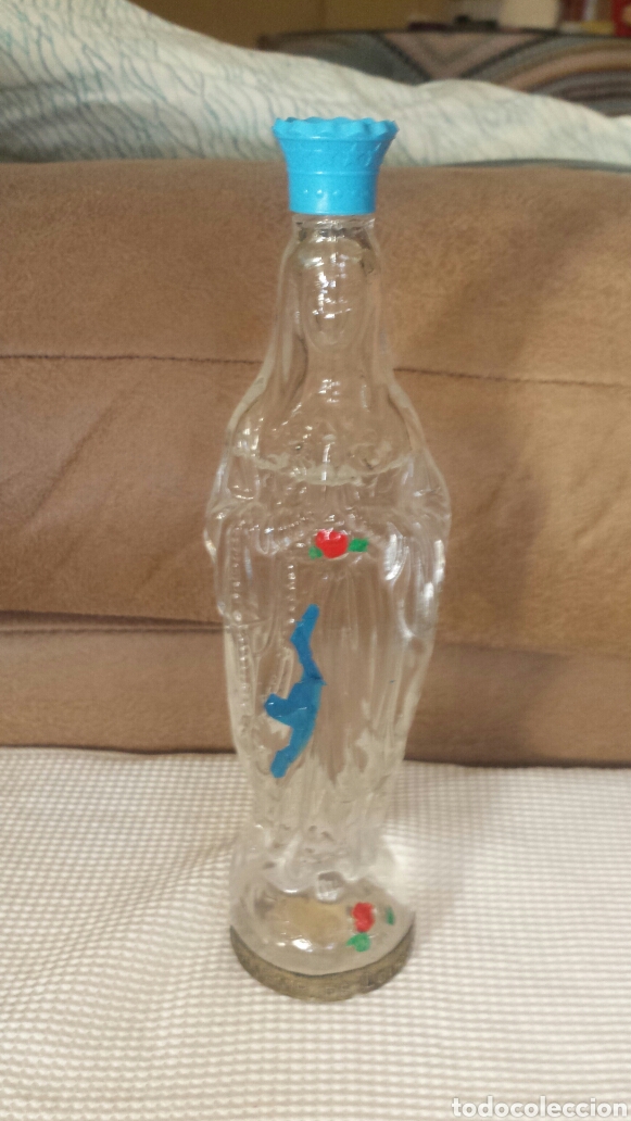 Botellas antiguas: Botella de agua Virgen de Lourdes - Foto 1
