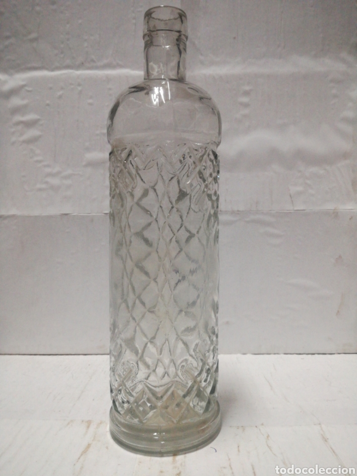 Botellas antiguas: Botella de an&iacute;s desconocido vacia - Foto 1