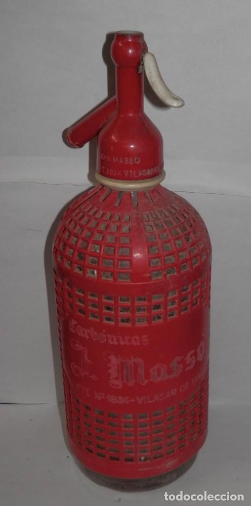 Botellas antiguas: SIFON DE LA MARCA D. MASS&Oacute; - Foto 1