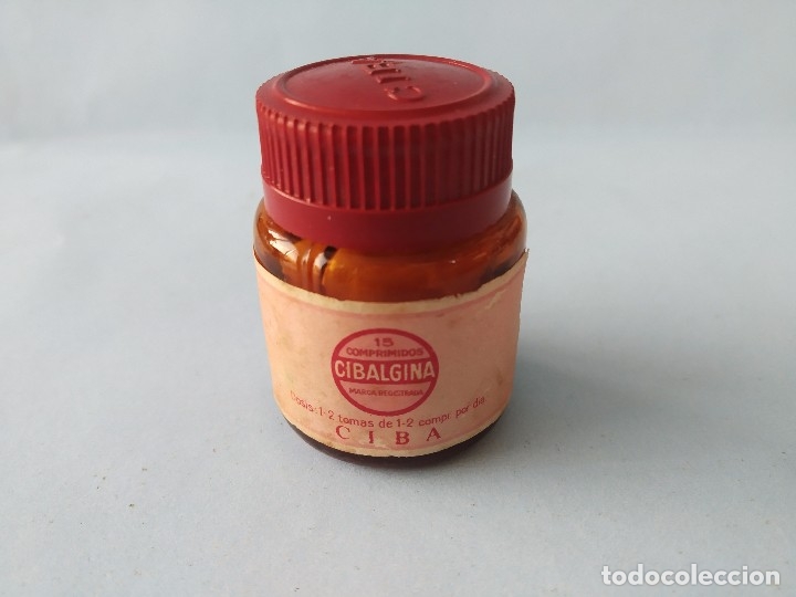 Botellas antiguas: MEDICAMENTO CIBALGINA - CIBA - Foto 1