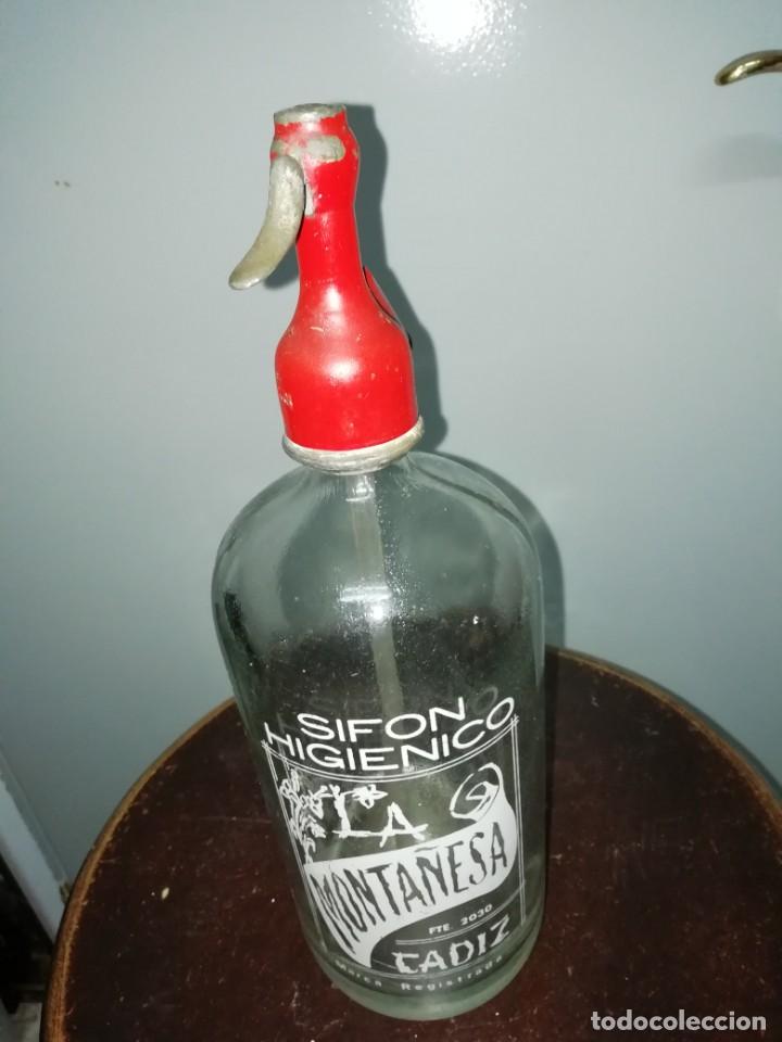 Botellas antiguas: sifon la monta&ntilde;esa cadiz - Foto 1